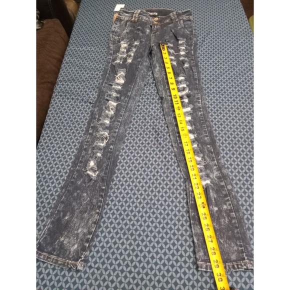 D JEANS STRETCH DENIM BLUE WAIST 29IN  H11 DN2433 SZ 3, RIPPED JEANS,  SKINNY... - Picture 5 of 7